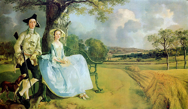 Pastoral portrait with flintlock musket.